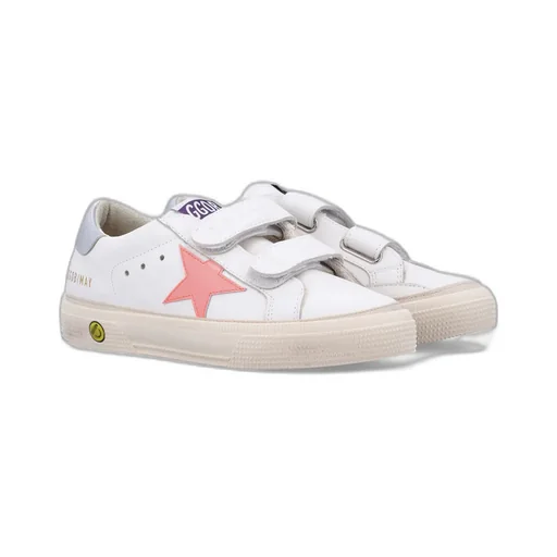 Golden Goose Kids May School Logo Label Sneakers
