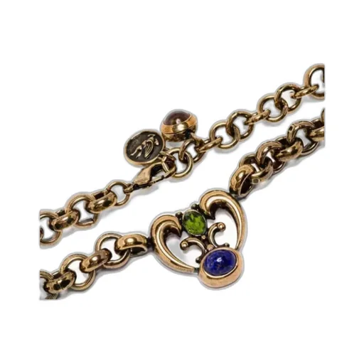 Chain-Link Heart-Pendant Necklace