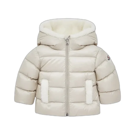 Moncler Enfant Borgan Teddy-Trimmed Hooded Down Jacket