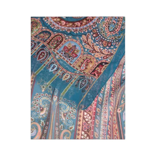 Etro Paisley Printed Frayed Hem Scarf