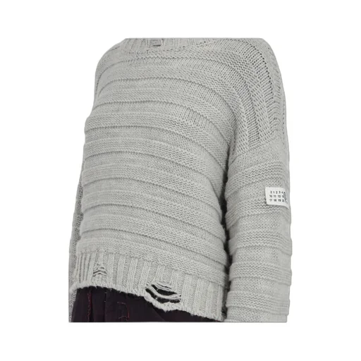 Mm6 Maison Margiela Numbers-Patch Distressed Jumper