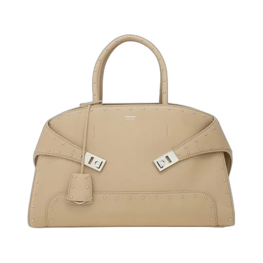Large Hug Tote With Spike Embellished
