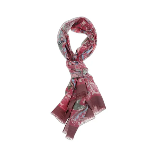 Etro Paisley Printed Frayed Scarf