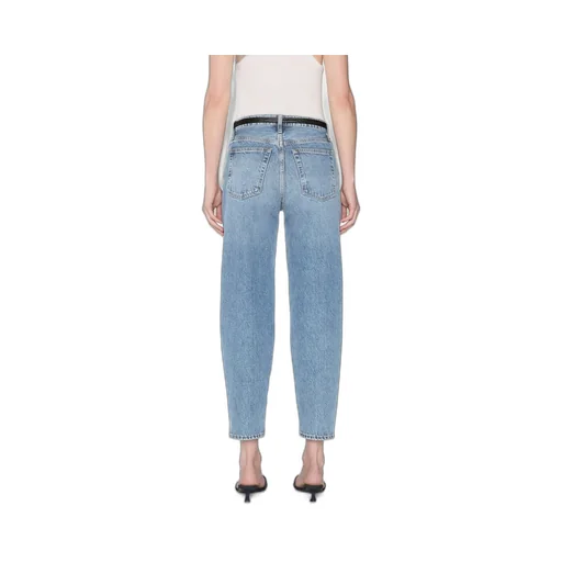 Mid-Rise Straight Jeans