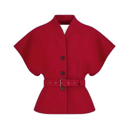 Short-Sleeved Belted Jacket