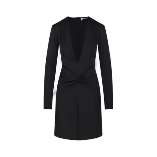 Plunge-Neck Mini Dress