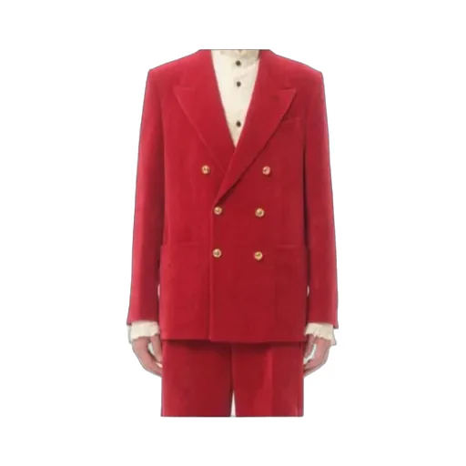 Valentino	Double-Breasted Long-Sleeved Jacket