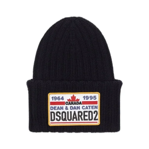 Dsquared2 Logo Embroidered Turn-Up Beanie