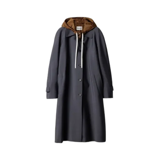 Single-Breasted Kid Mohair And Technical Pong Coat