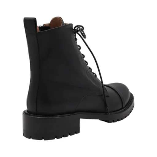 Round Toe Lace-Up Ankle Boots