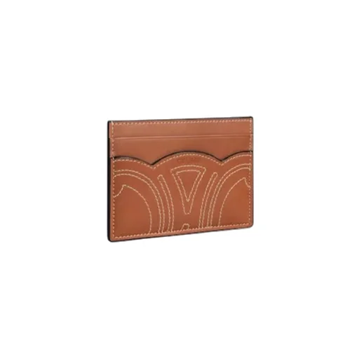 Card Holder In Natural Calfskin