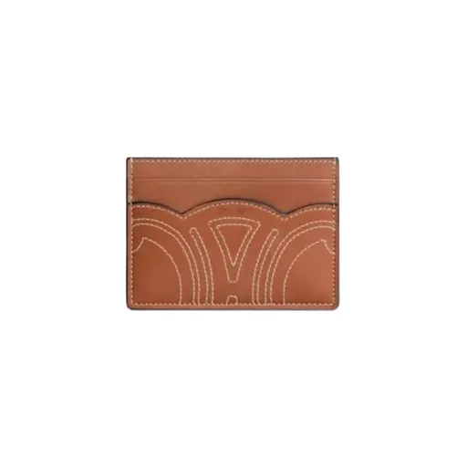Card Holder In Natural Calfskin