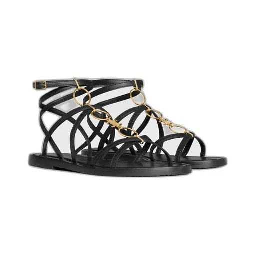 Celine Lympia Strappy Jewel Sandal In Calfskin