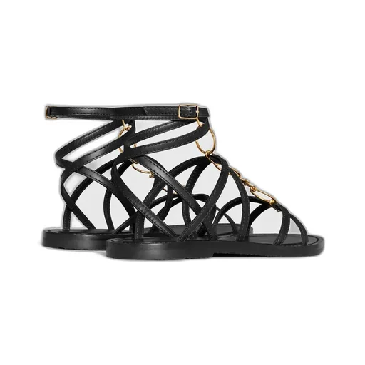Celine Lympia Strappy Jewel Sandal In Calfskin