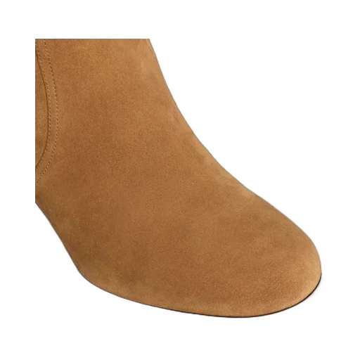 Les Bottes Celine Triomphe High Boot In Suede Calfskin