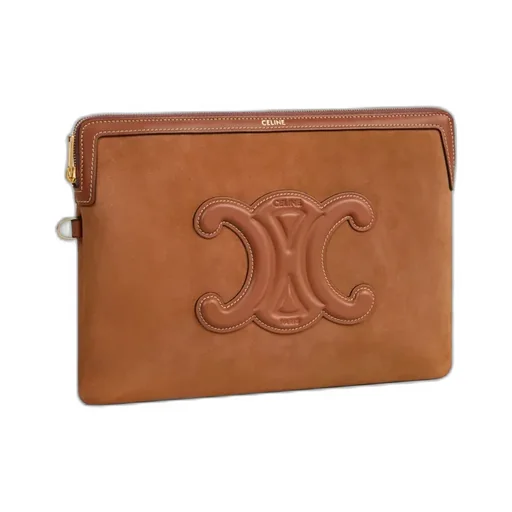 Small Pouch With Strap Cuir Triomphe In Nubuck Calfskin