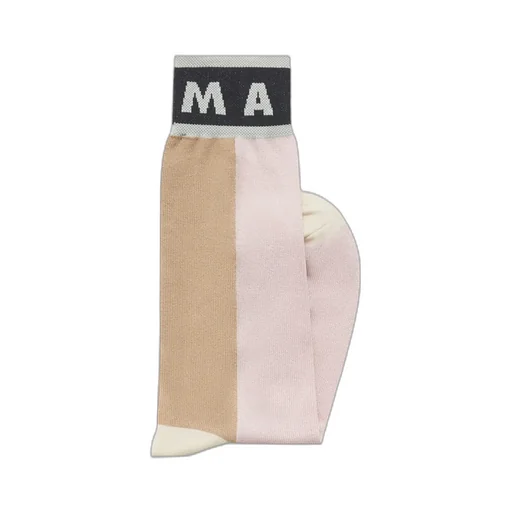 Pink Colour-Block Cotton Socks