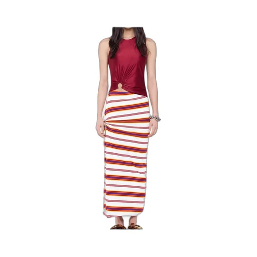 Rabanne Sleeveless Crewneck Ruched Top