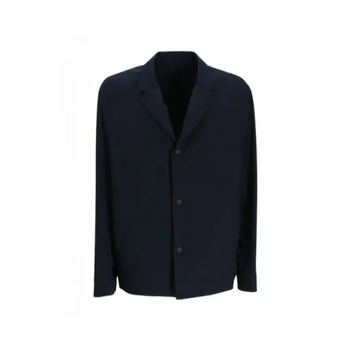Notched-Collar Button-Up Jacket