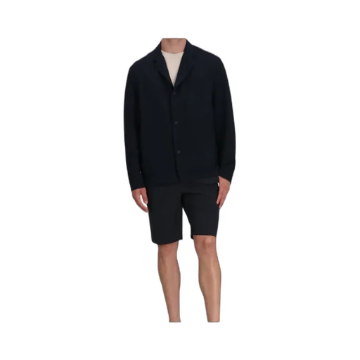 Notched-Collar Button-Up Jacket