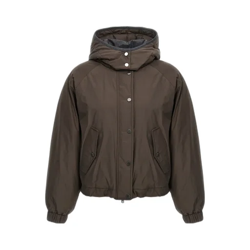 Brunello Cucinelli Buttoned Cropped Down Jacket