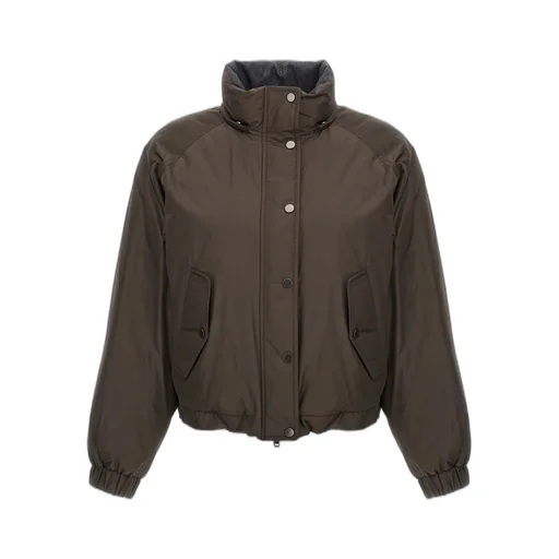 Brunello Cucinelli Buttoned Cropped Down Jacket