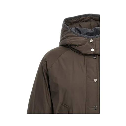 Brunello Cucinelli Buttoned Cropped Down Jacket