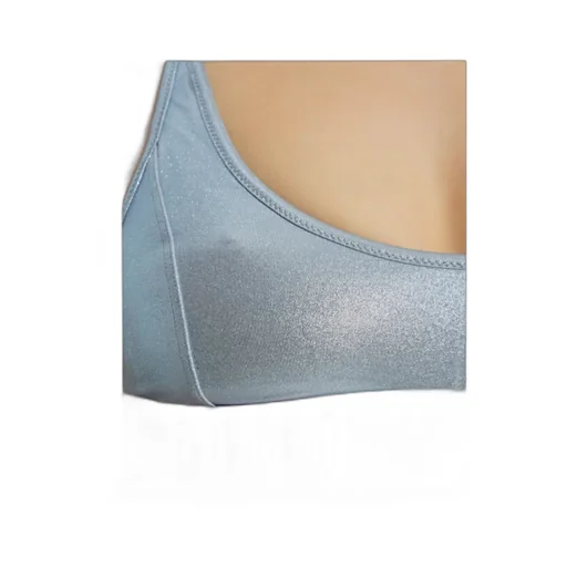 Zaira-D-Pop Metallic Racerback Bikini Top