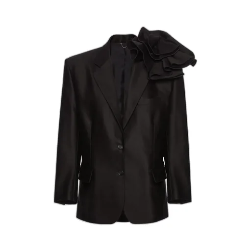 Magda Butrym Classic Flower Appliqué Blazer