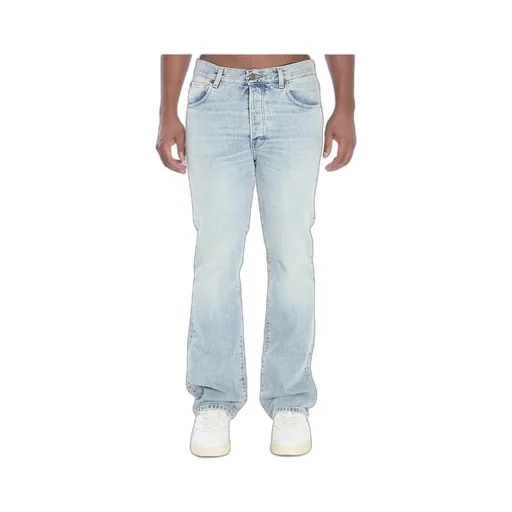 Light-Wash Five-Pockets Bootcut Jeans