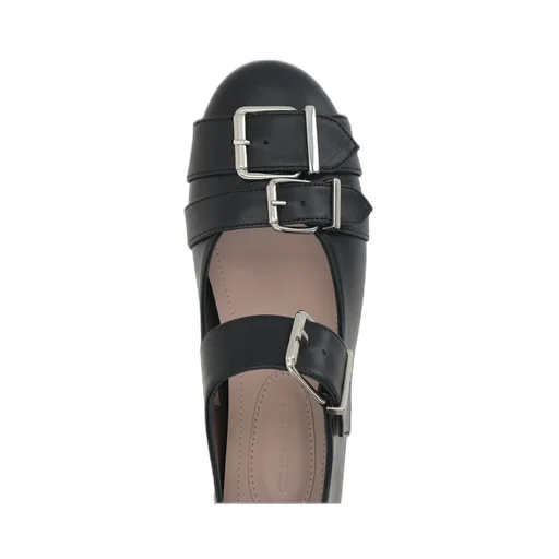 Simone Rocha Buckle Detailed Round-Toe Flats