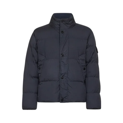 Stone Island Logo Patch High Neck Puffer Jacket