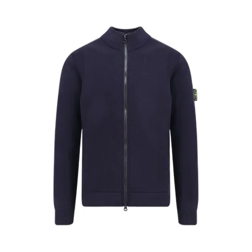 Stone Island High-Neck Zipped Knit Cardigan