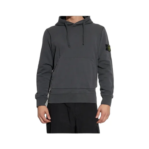 Stone Island Logo Patch Drawstring Hoodie