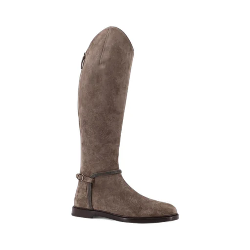 Suede Buckled Boots