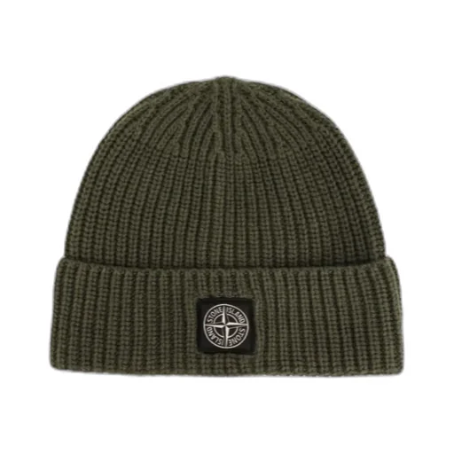 Ribbed-Knit Logo-Patch Beanie