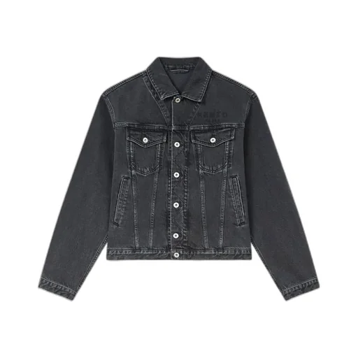Kenzo Collared Button-Up Denim Jacket