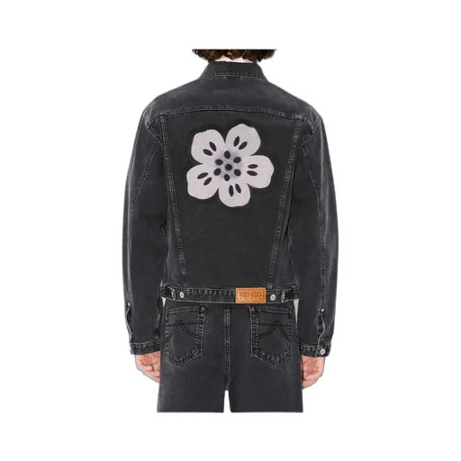 Kenzo Collared Button-Up Denim Jacket