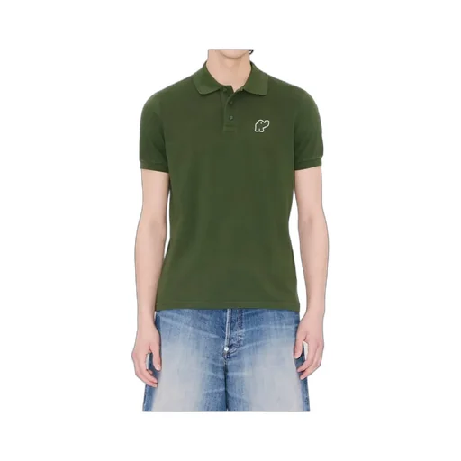 Embroidered Slim Polo In Cotton Kenzo Elephant Logo