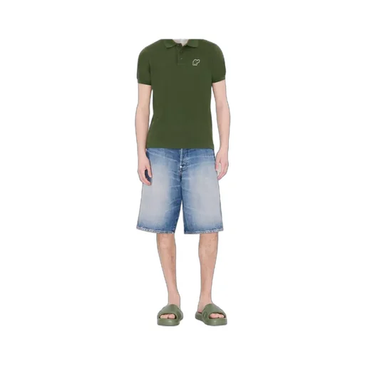 Embroidered Slim Polo In Cotton Kenzo Elephant Logo