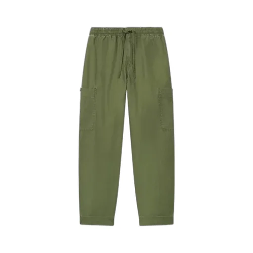 Embroidered Cargo Jogpants In Coated Cotton Kenzo Elephant Logo