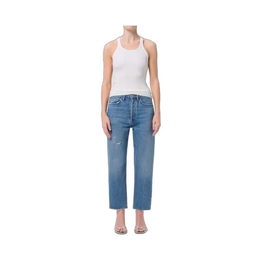 Agolde 90's Distressed Straight-Leg Jeans