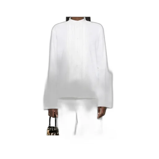 Pintuck-Detailed Shirt