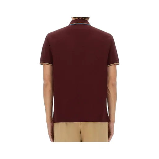 Paul Smith Signature Stripe Trim Zip Polo Shirt