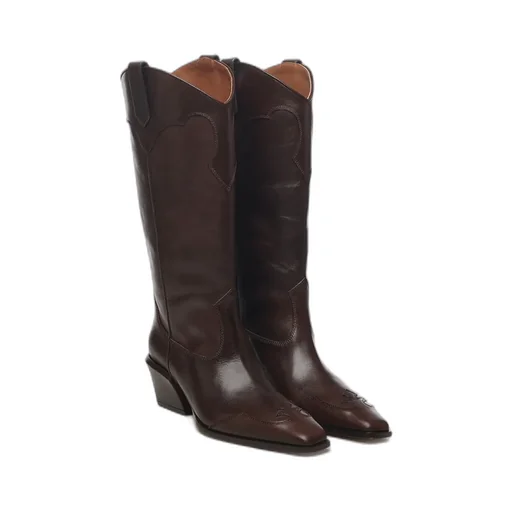 Paris Texas Ebony Square-Toe Boots