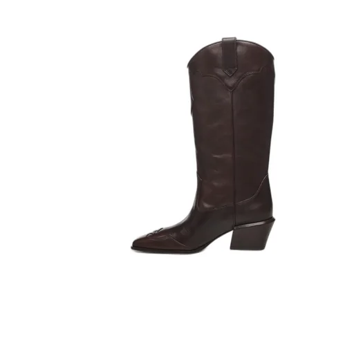 Paris Texas Ebony Square-Toe Boots