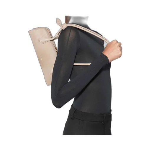Le Teckel Small Bi-Material Bag In Leather