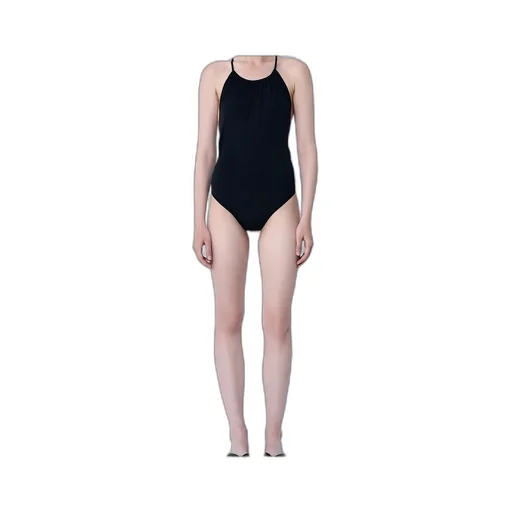 Drawstring-Neck Swimsuit