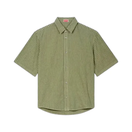 Short Sleeve Shirt In Cotton Linen Kenzo Coast Lines