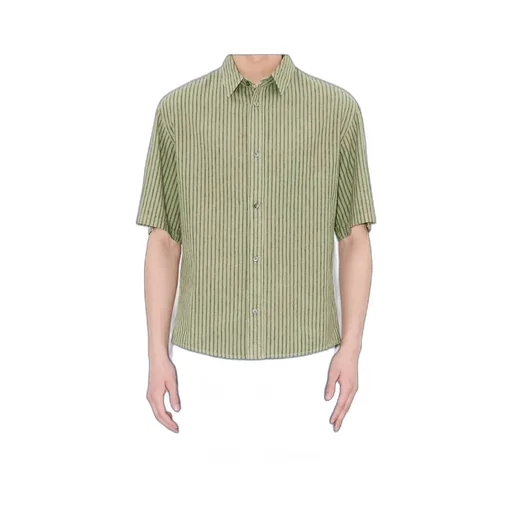 Short Sleeve Shirt In Cotton Linen Kenzo Coast Lines